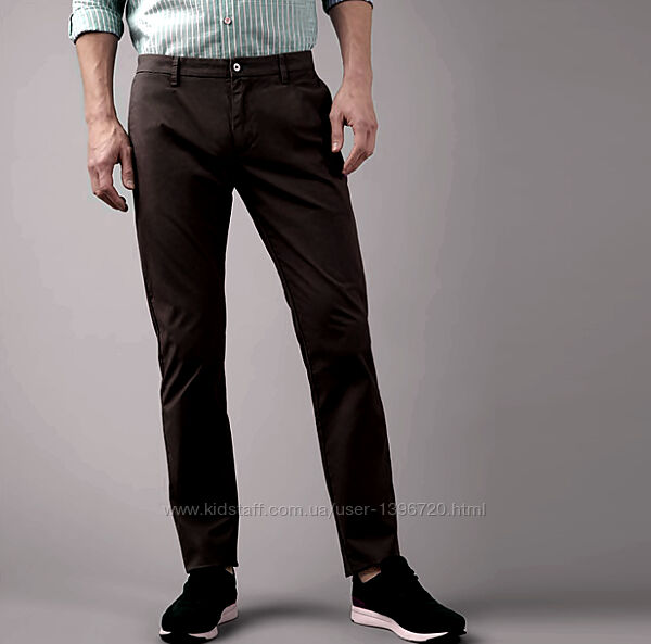 Джинсы штаны темно коричневого цвета классика прямые