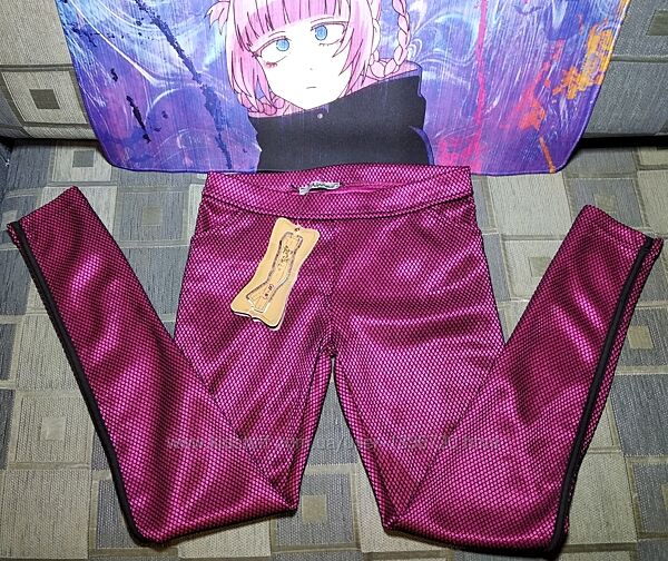 Лосини рожеві в сіточку лосины розовые в черную сеточку легенсы фуксия