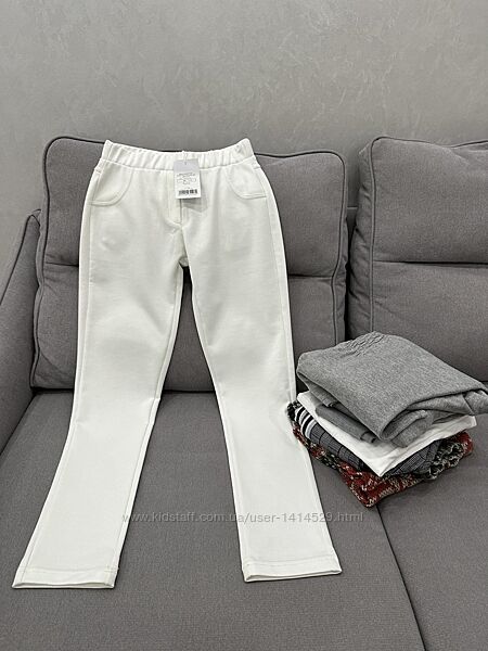 Білі штани на дівчинку 13-14 р зріст 164 см НОВІ  речі в подарунок
