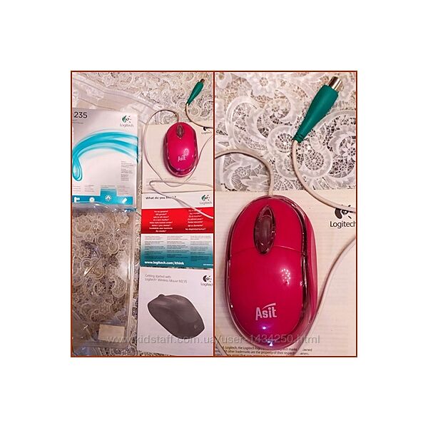  Мышка проводная Logitech Wireless Mouse М235, red, eer2, нов. , в упаковке.