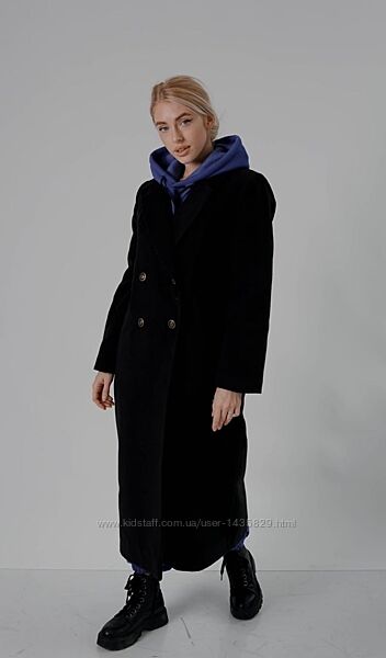 42-64р пальто піджак жіноче вовна чорне беж утеплне на підкладці на синтепо