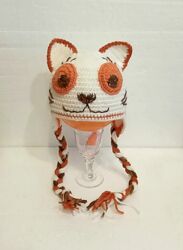 шапочка котик мурчик ручної вязки