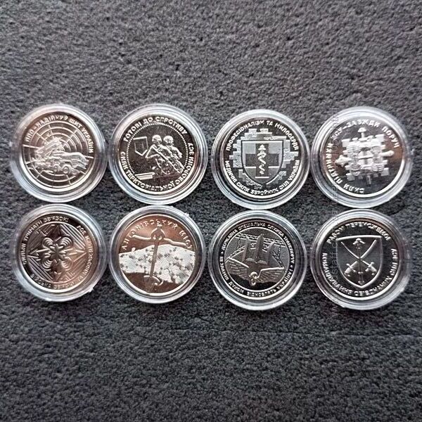 Набір монет НБУ,  10 монет в капсулах