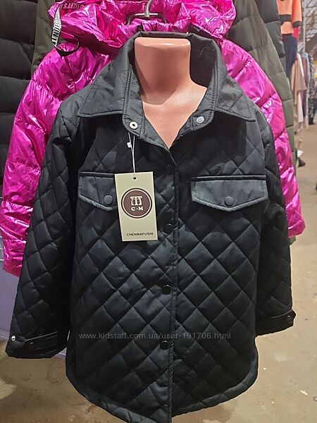 Куртка демісезонна для дівчаток оверсайз 140-164