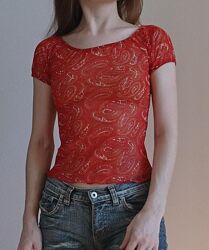 Топ прозорий помаранчевий