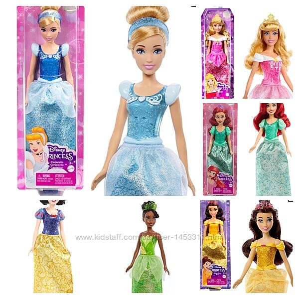 Ляльки принцеси disney від виробника mattel з сша оригінал куклы дисней