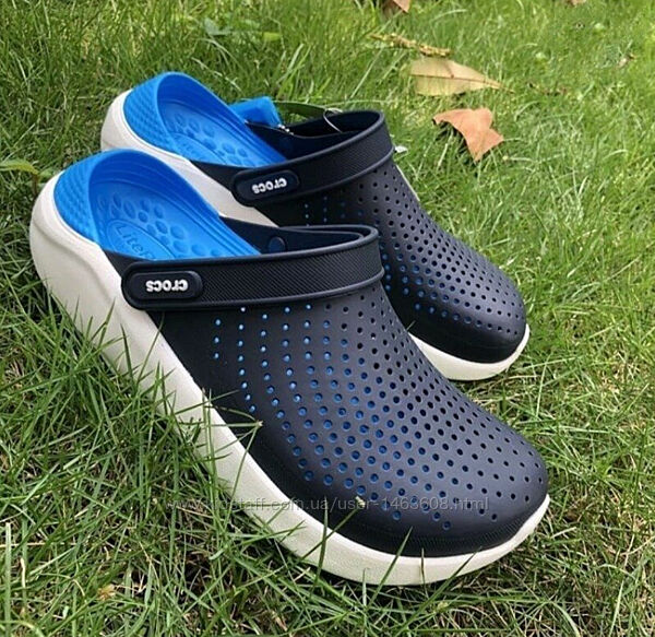 Літні чоловічі сині босоніжки крокс Crocs LiteRide, в асортименті
