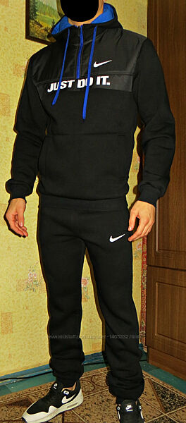 Теплый спортивный костюм Nike на флисе анорак.