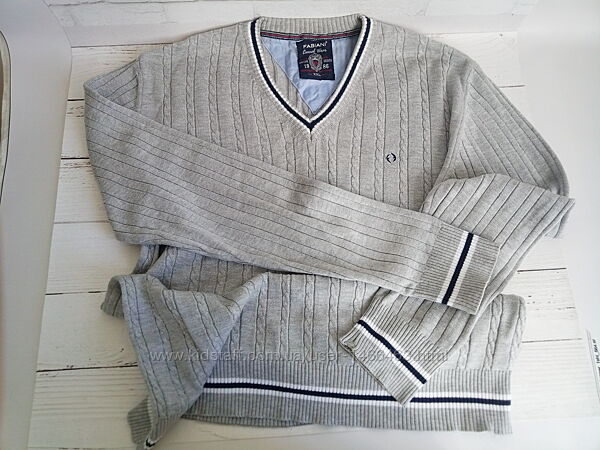 Мужской пуловер, Чоловічий пуловер Fabiani XL сірий