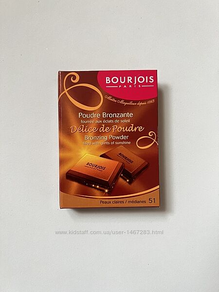 Bourjois delice de poudre bronzing powder пудра бронзер для лица