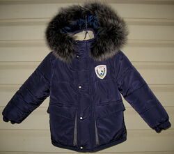Курточка для мальчика   116 Зима на меху . Мех опушки натуральный