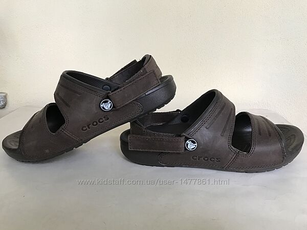 Босоножки сандалии кожаные Crocs, р. М7 39