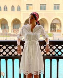 Платье из прошвы белого цвета Marina V, Франция 