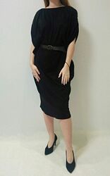 Платье черного цвета с поясом Souvenir, Италия
