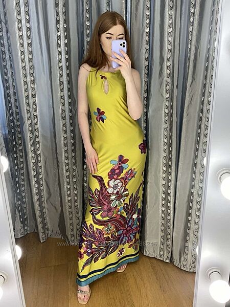 Платье в пол принт цветы Paquito Pronto Moda, Италия