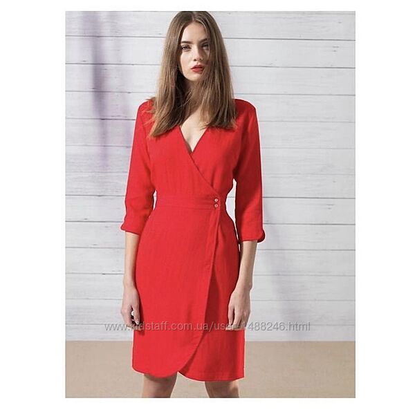 Платье на запах красного цвета Yuka, Франция