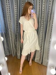 Платье белое шитье с пояском  Vie ta Vie, Франция