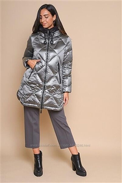 Пуховик стеганный серебро Paquito, Италия