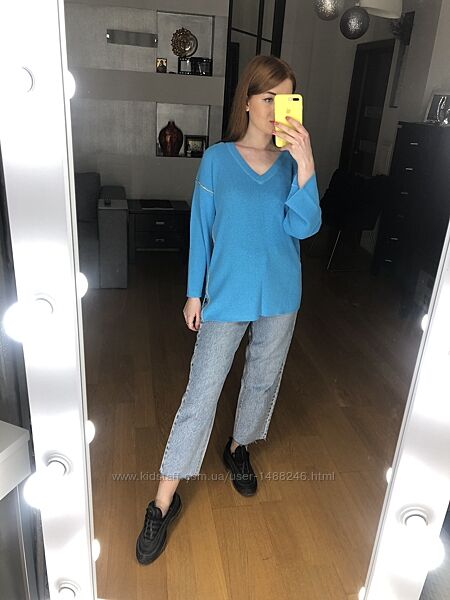 Джемпер голубого цвета с цепочками Odemai, Франция 