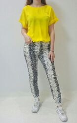 Брюки котоновые принт питон Farfalla Rosso, Италия