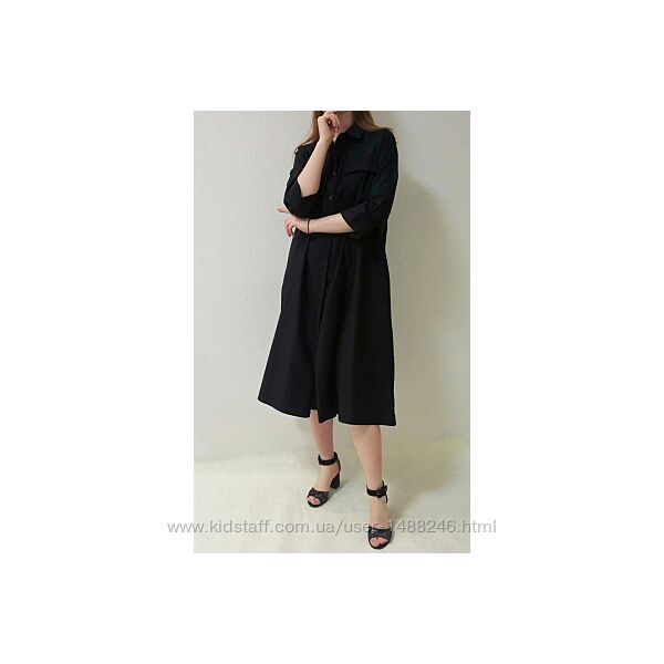 Платье-рубашка черного цвета Y two woman, Италия