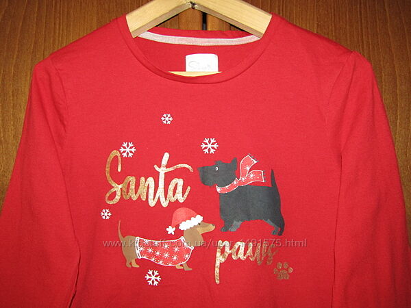 Нарядный  рождественский  свитшот , джемпер , кофта для девочки 8 - 10 лет 