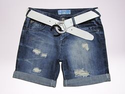  Pull & Bear шорты джинсовые с потертостями и разрывами EUR 34