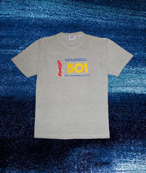 Levis 501 Vintage футболка с вышивкой бренда меланж cotton