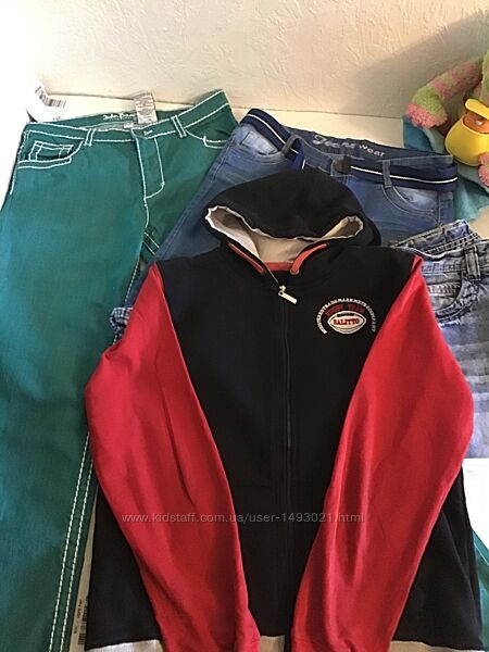 комплект одежды для мальчикашорты, джинсы, кофта, рост 140-160см