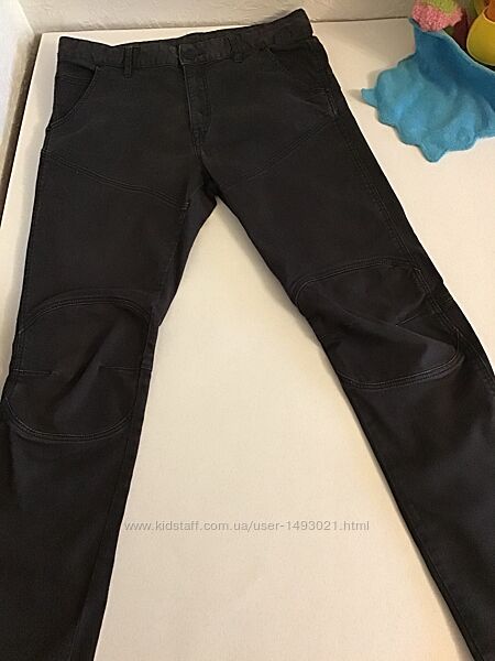 байкерские skinny стрейч брюки, джинсы H&M р.176