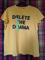 Primark футболка женская хлопок М ярко желтая замеры новая