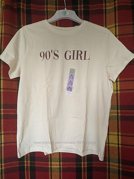 Primark женская футболка-Агонь для девочки, рожденной в 90-х размер ХЛ