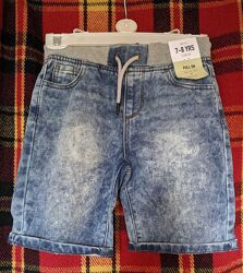 Primark джинсовые шорты на мальчика 7/8 лет новые замеры 