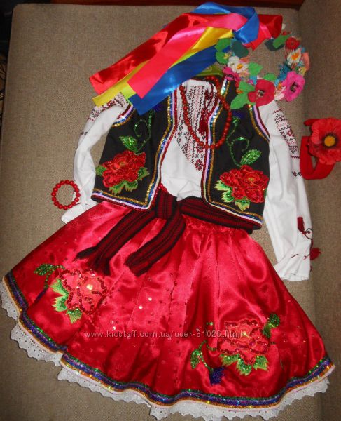 Роскошные украинские костюмы р. 116 - 162см на 6 -14 лет Прокат Киев
