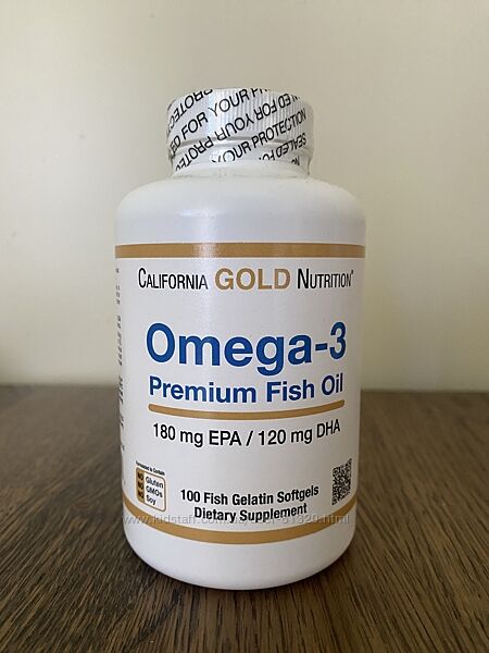 California Gold Nutrition, Омега-3 найвищого гатунку , 100 шт, до 08.25