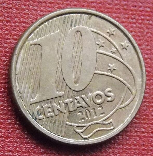 Монета Бразилии 10 сентаво