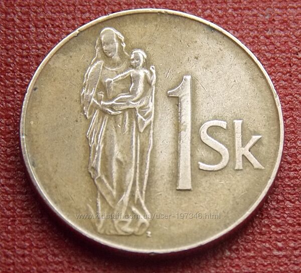 Монета Словакия  1 крона