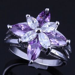 Кольца с аметистом925