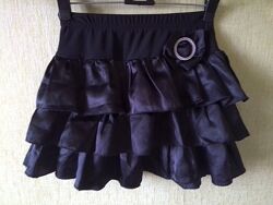 Черная пышная школьная юбка