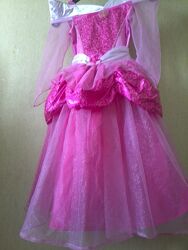 Нарядное розовое детское платье принцессы 