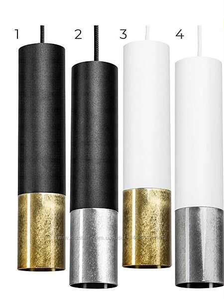 Підвісні одинарні світильники led чорний золото білий сталь Україна