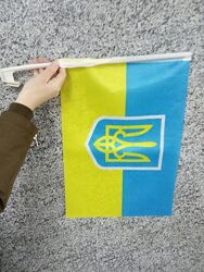 Флаг Украина 40-30   на стекло автомобиля , без герба