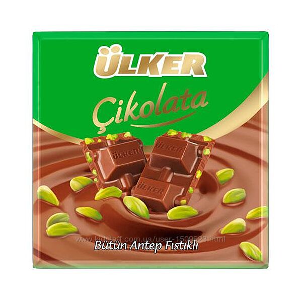 Молочный шоколад с фисташками Ulker