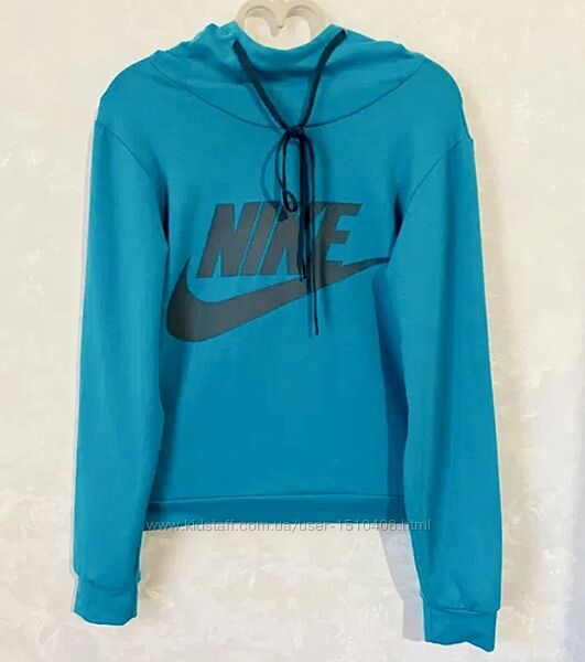 Спортивний светр  NIKE Hoodie Club logo LIGHT BLUE  38 р