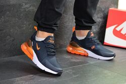 р.44   Мужские кроссовки Nike Air Max 270 сине/оранжевые 