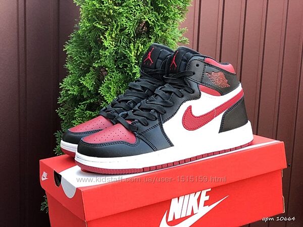 р.44 Мужские кроссовки Nike Air Jordan черно/бело/красные 
