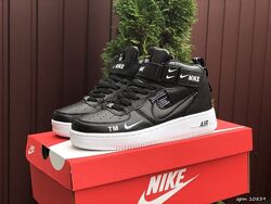 р.36-39  Кроссовки Nike Air Force черно/белые  KS 10839