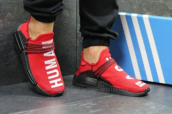 р.41, 43, 44   Мужские кроссовки Adidas NMD Human RACE красные 