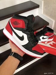 р.38-46   Мужские кроссовки Nike Air Jordan черно/бело/красные 