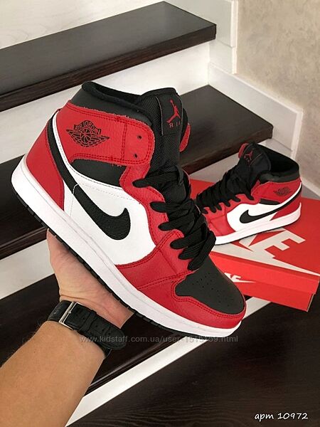 р.41-46   Мужские кроссовки Nike Air Jordan красно/бело/черные 